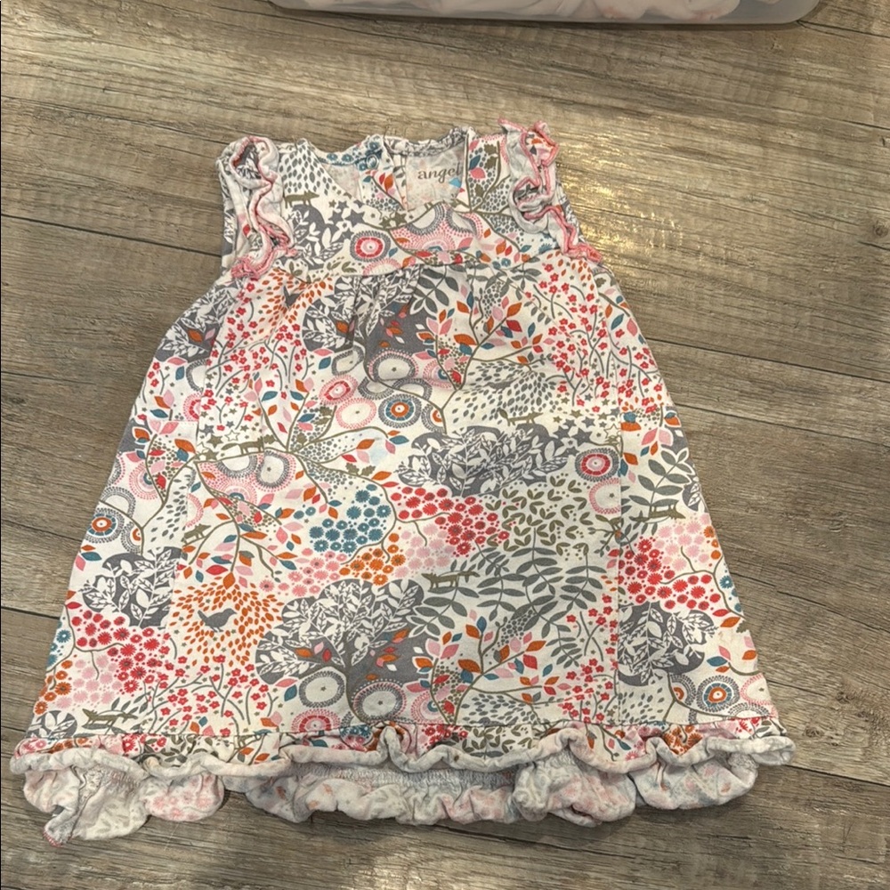 Angel Dear Floral Kids Dress - Multicolor